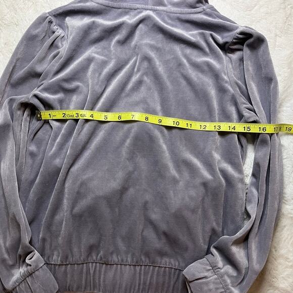 Juicy Couture Gray Velour Zip Up Jacket - Picture 5 of 6